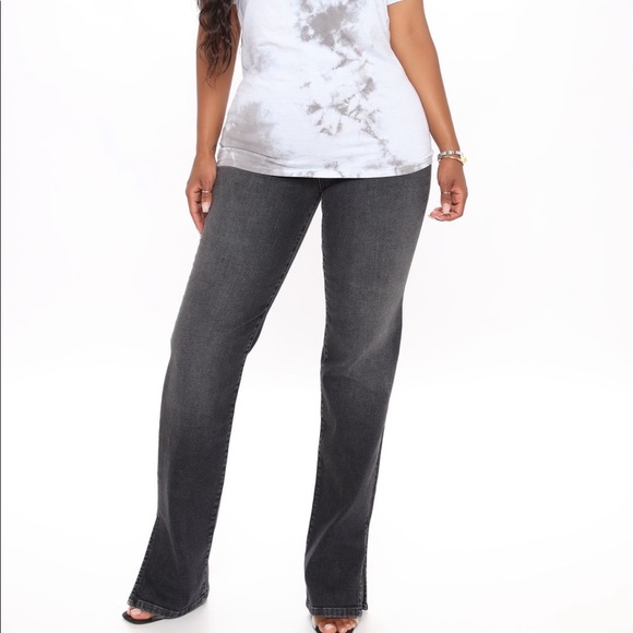 Side split straight leg jeans - Picture 2 of 6